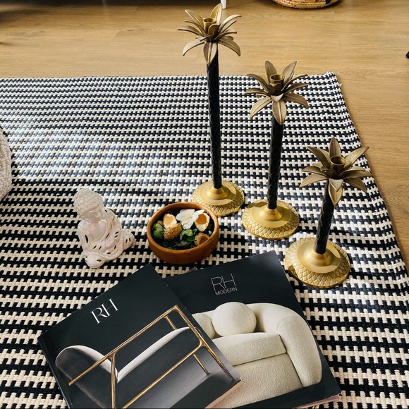 3 Graduated Height Brass Candle Stick Holders - Picture 3 of 12